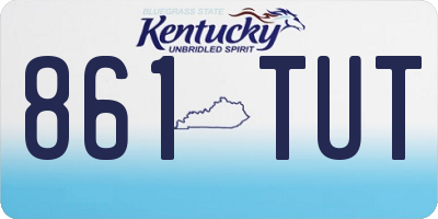KY license plate 861TUT