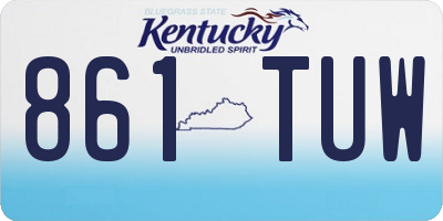 KY license plate 861TUW