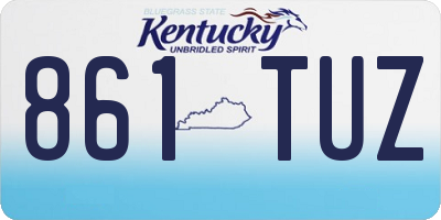 KY license plate 861TUZ