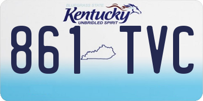 KY license plate 861TVC