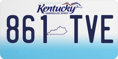 KY license plate 861TVE