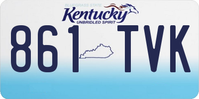KY license plate 861TVK