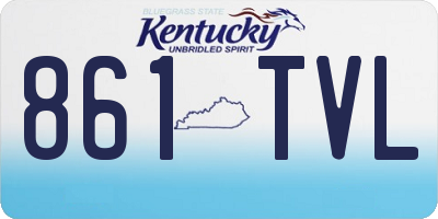 KY license plate 861TVL