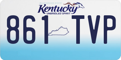 KY license plate 861TVP