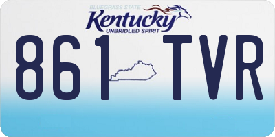 KY license plate 861TVR