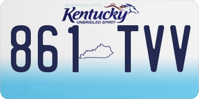 KY license plate 861TVV