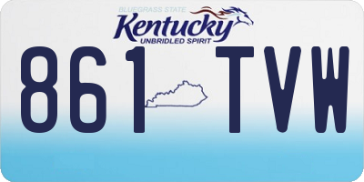 KY license plate 861TVW