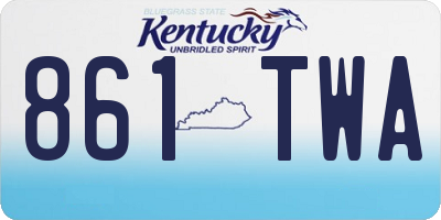 KY license plate 861TWA
