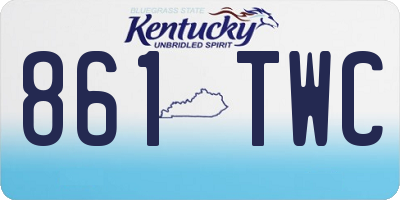 KY license plate 861TWC