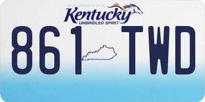 KY license plate 861TWD