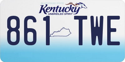 KY license plate 861TWE
