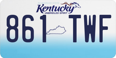 KY license plate 861TWF
