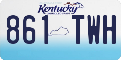 KY license plate 861TWH