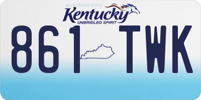 KY license plate 861TWK