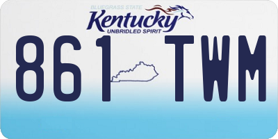 KY license plate 861TWM
