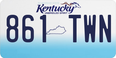 KY license plate 861TWN