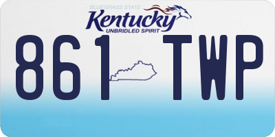 KY license plate 861TWP