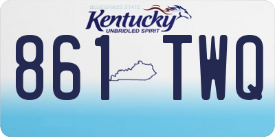 KY license plate 861TWQ