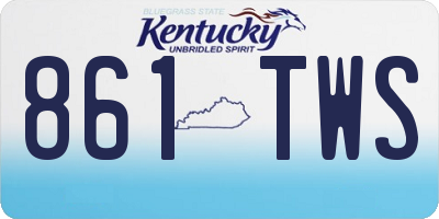 KY license plate 861TWS