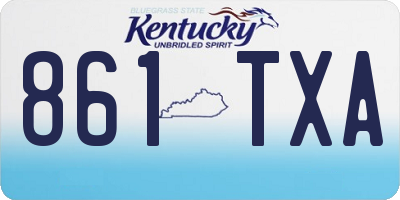 KY license plate 861TXA