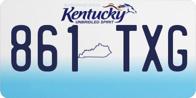KY license plate 861TXG