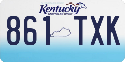KY license plate 861TXK