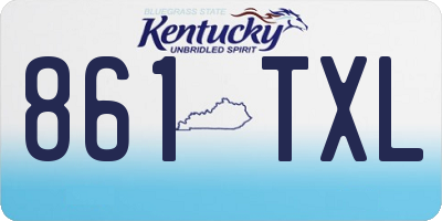 KY license plate 861TXL