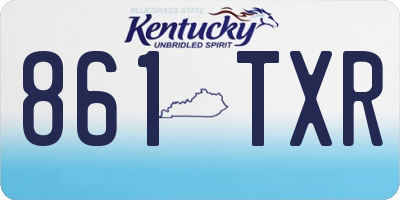 KY license plate 861TXR