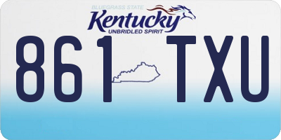 KY license plate 861TXU