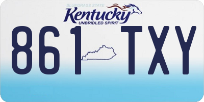 KY license plate 861TXY