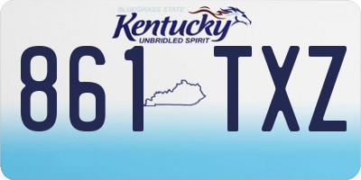 KY license plate 861TXZ