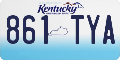 KY license plate 861TYA