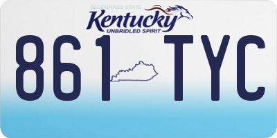 KY license plate 861TYC
