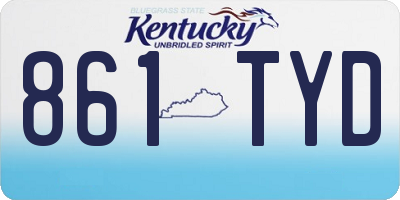 KY license plate 861TYD