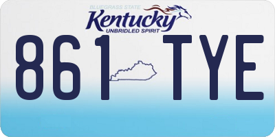 KY license plate 861TYE