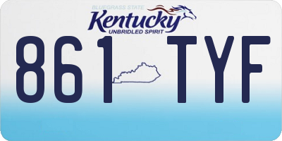 KY license plate 861TYF