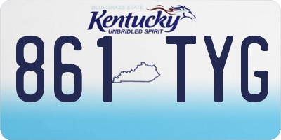 KY license plate 861TYG