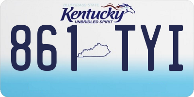 KY license plate 861TYI