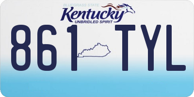 KY license plate 861TYL