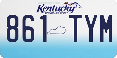 KY license plate 861TYM