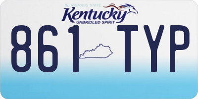 KY license plate 861TYP