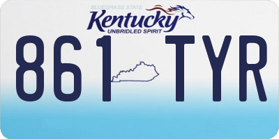 KY license plate 861TYR