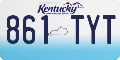 KY license plate 861TYT