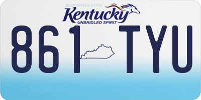 KY license plate 861TYU