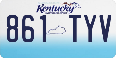 KY license plate 861TYV
