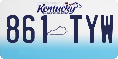 KY license plate 861TYW