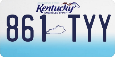 KY license plate 861TYY