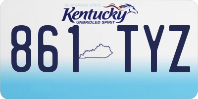 KY license plate 861TYZ