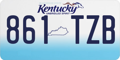 KY license plate 861TZB