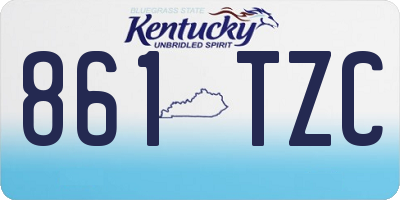 KY license plate 861TZC